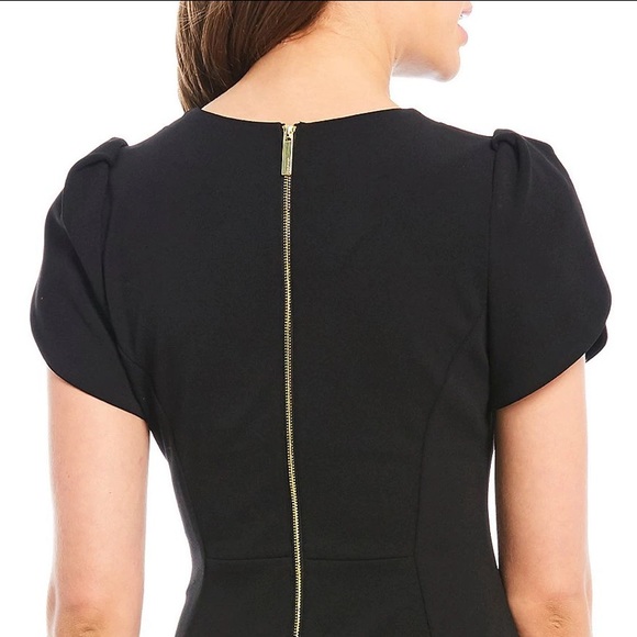 🌺 NWT! Raspberry Calvin Klein Sheath Tulip Sleeve Dress - Picture 8 of 8